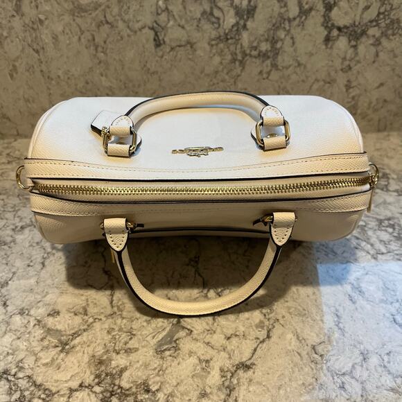 COACH Rowan Satchel Handbag Cream - Picture 4 of 13